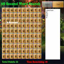 60 Second Word Search Game
