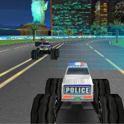 3D Police Monster Trucks Game