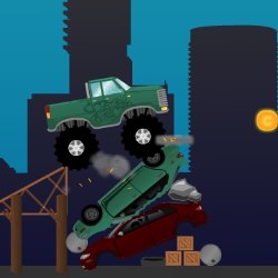 Monster Truck Obstacle Course Game