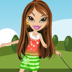 Bratz Skating with the Dog Dress Up Game